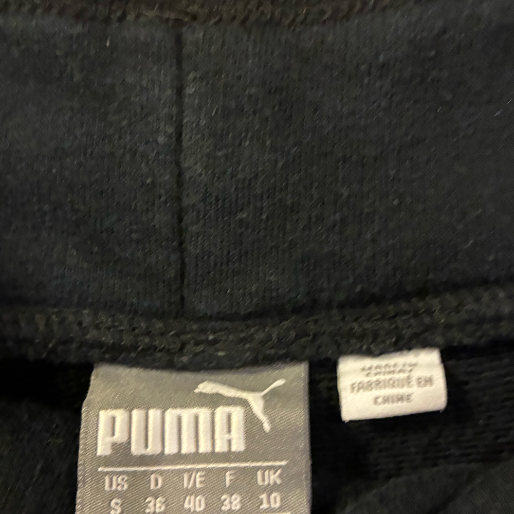 Puma Women's Cowl Neck Hoodie Black & Pink Big Logo Pullover Sweatshirt Small - Picture 2 of 3